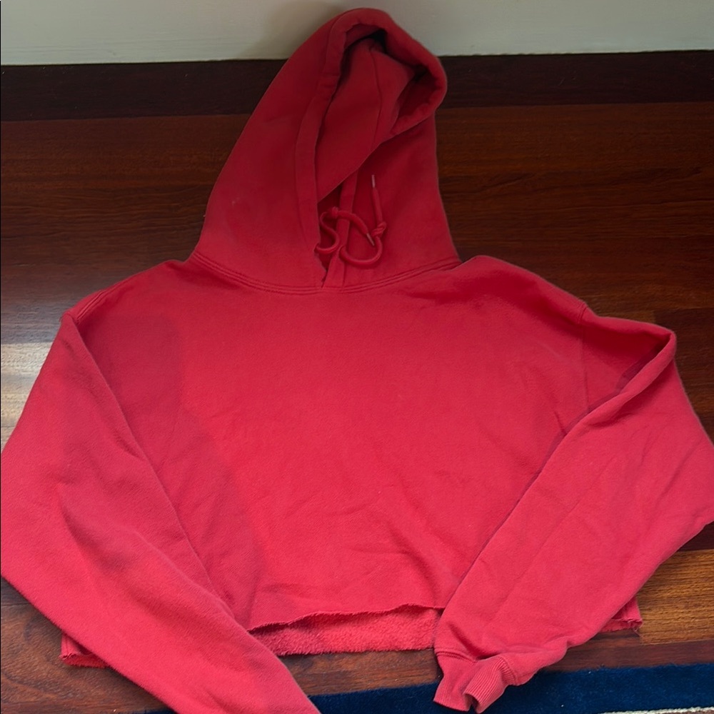 Urban Outfitters Red Hoodie Crop Top